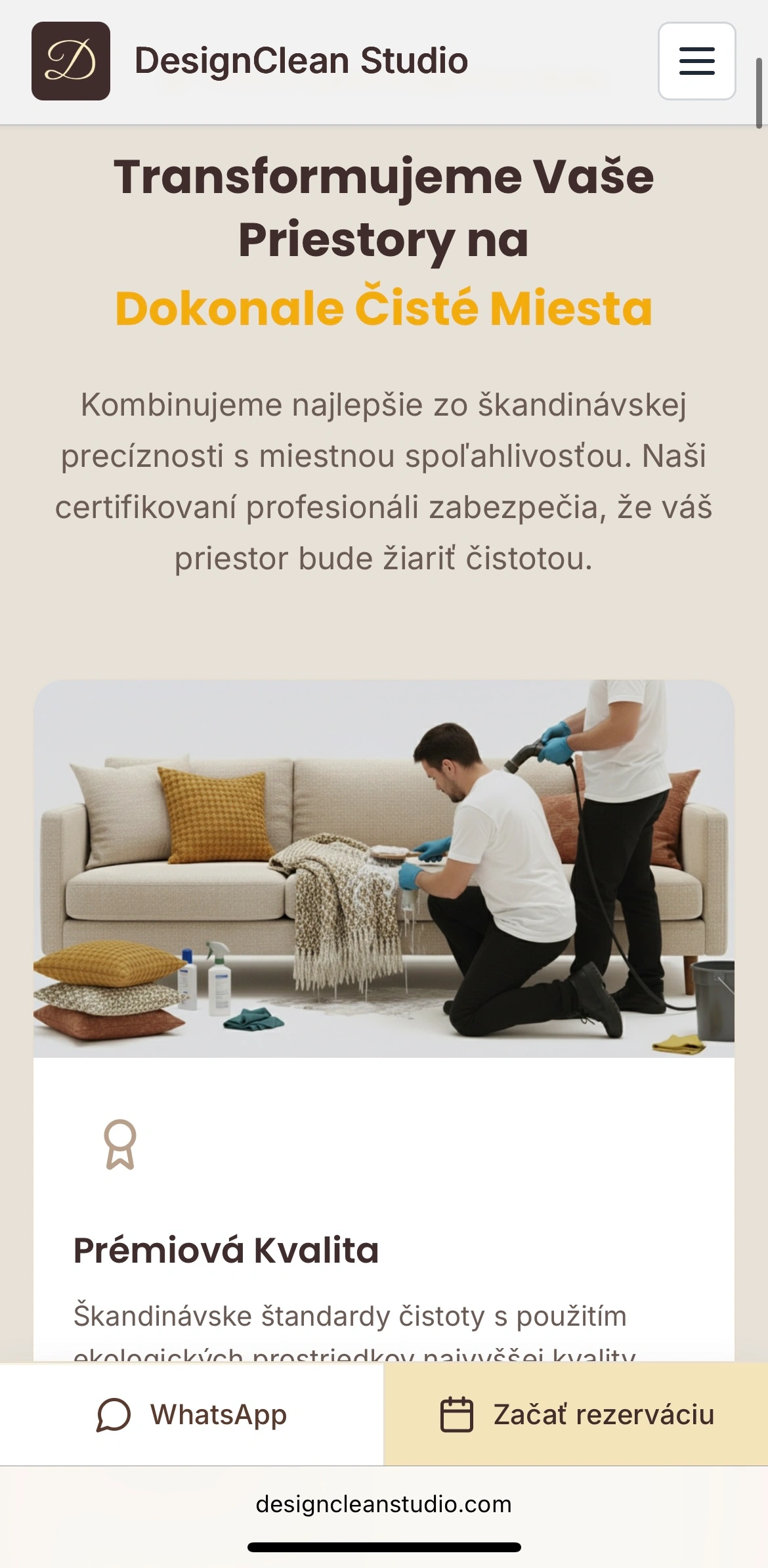 Design Clean Studio mobile — 2